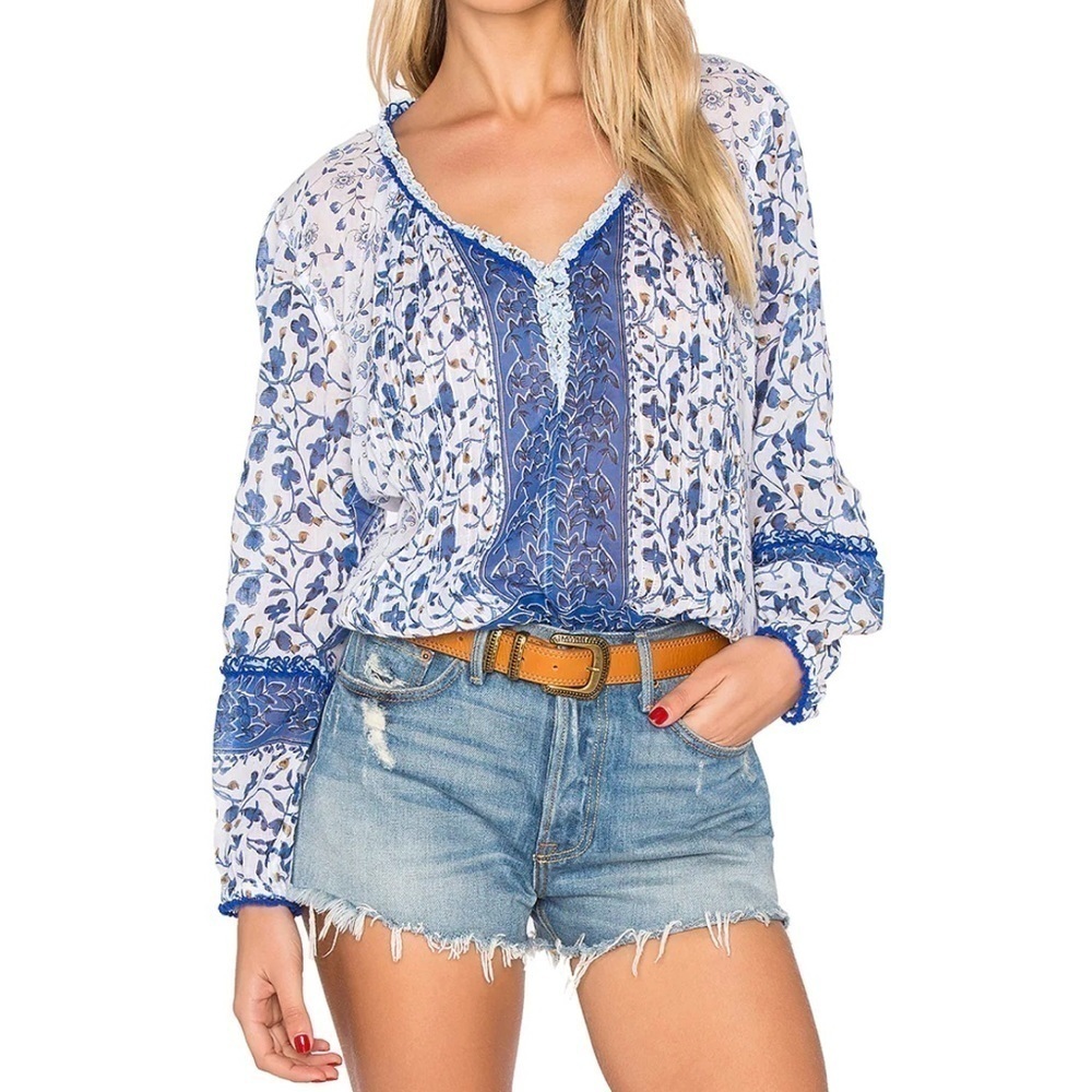 Poupette St Barth Floral Blouse size 2